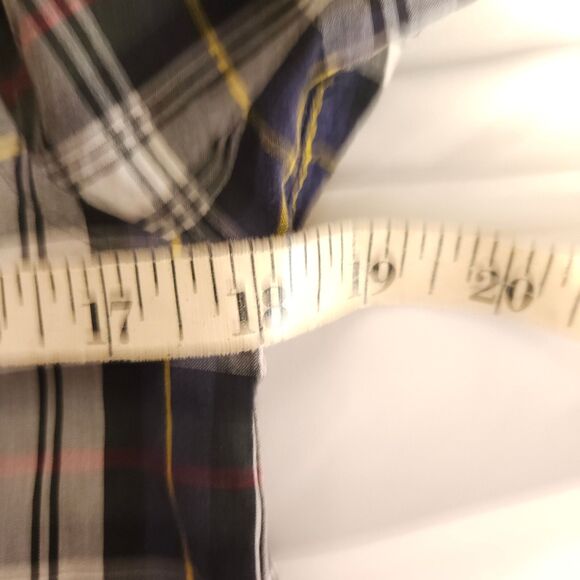 J Crew Womens 2 Gray Plaid Long Sleeve Button Up Down Blouse Shirt - Picture 4 of 6